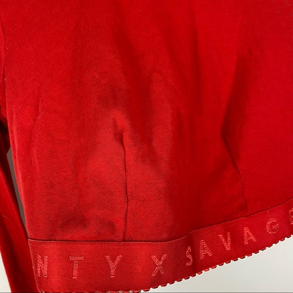 SAVAGE x FENTY Red Long Sleeve Crop Top L - Picture 8 of 9